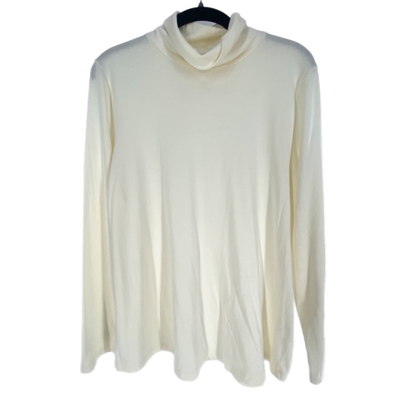 J. Jilll Off White Turtleneck T shirt - Picture 1 of 6